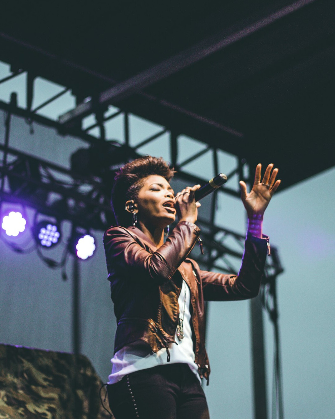 singer performing live